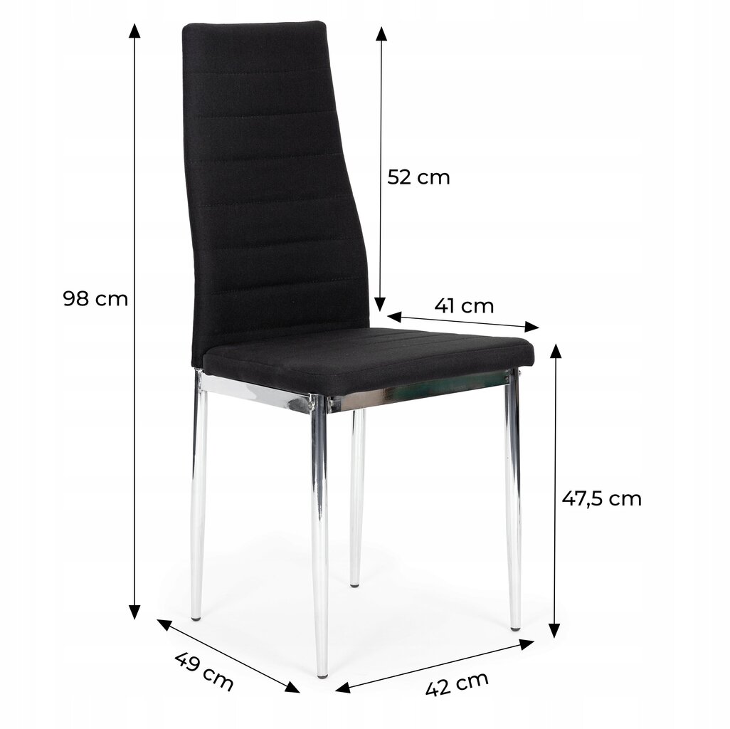 4 tooli komplekt ModernHome, must hind ja info | Söögitoolid, baaritoolid | kaup24.ee