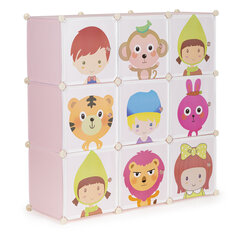 детский шкаф с 9 полками цена и информация | Полки для книг и игрушек | kaup24.ee