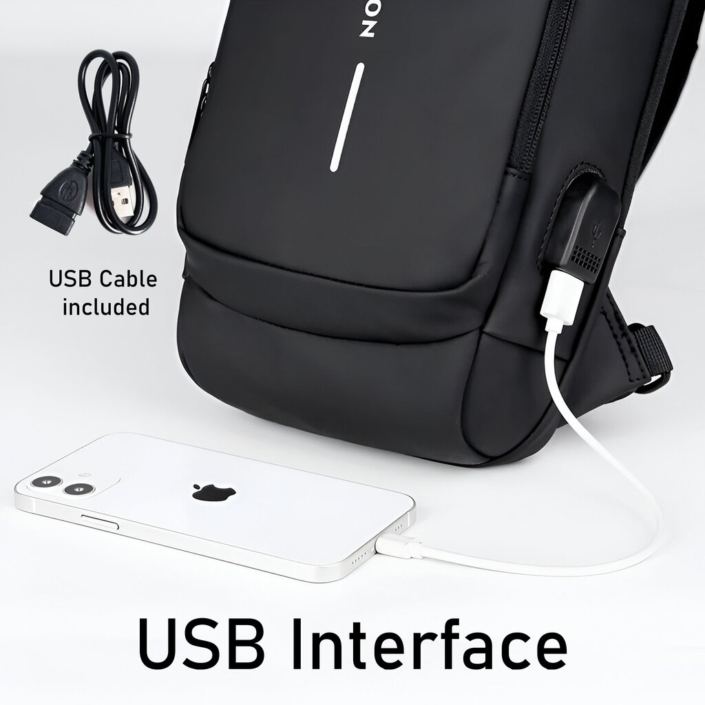 Õlakott turvaluku ja USB liidesega Livman hind ja info | Naiste käekotid | kaup24.ee