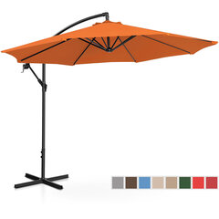 Зонт садовый со штангой, круглый, наклоняемый, диаметр. 300 см оранжевый цена и информация | Зонты, маркизы, стойки | kaup24.ee