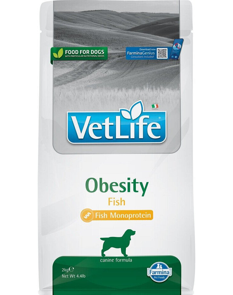 Farmina VetLife Obesity Fish kõikidele koeratõugudele kalaga, 2 kg hind ja info | Kuivtoit koertele | kaup24.ee