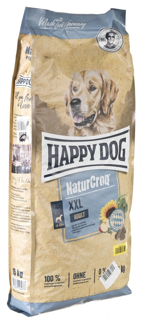 Happy Dog NaturCroq XXL Adult suurte ja eriti suurte tõugude koertele linnulihaga, 15 kg hind ja info | Kuivtoit koertele | kaup24.ee