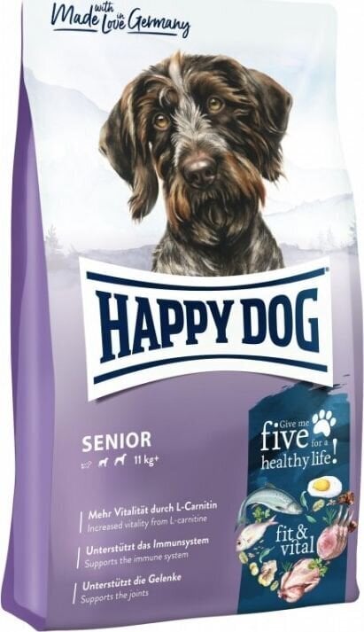 Happy Dog Supreme Fit&Vital Senior eakatele koertele linnu-, lambaliha ja kalaga, 4 kg цена и информация | Kuivtoit koertele | kaup24.ee
