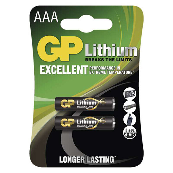 Patarei GP Lithium AAA 1.5V, 2tk цена и информация | Patareid | kaup24.ee