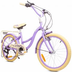 Детский велосипед для девочки 20" Shimano 6-speed Flower Bike лавандовый Sun Baby цена и информация | Балансировочные велосипеды | kaup24.ee