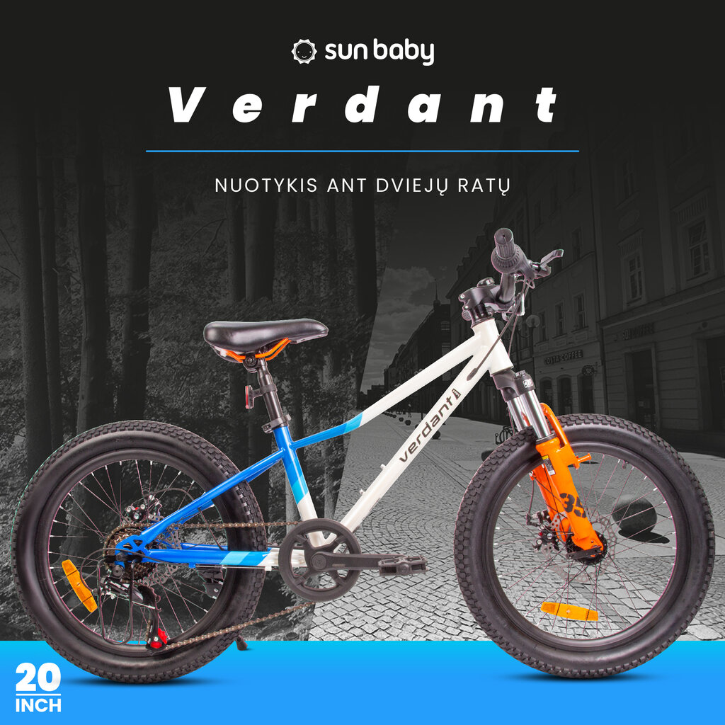 Laste jalgratas MTB Shimano 20", valge hind ja info | Jalgrattad | kaup24.ee