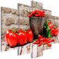 Maal - Red Vegetables (5 Parts) Brick Wide hind ja info | Seinapildid | kaup24.ee