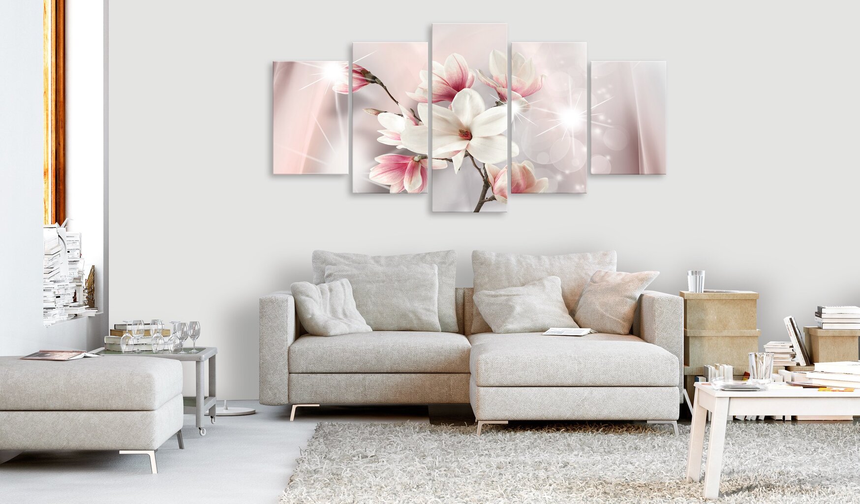 Maal - Dazzling Magnolias (5 Parts) Wide hind ja info | Seinapildid | kaup24.ee
