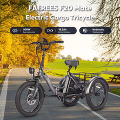 Электровелосипед Fafrees F20 Mate, 20", черный, 500Вт, 18,2Ач цена и информация | Электровелосипеды | kaup24.ee