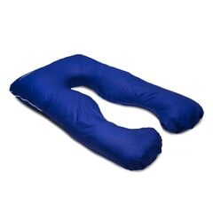 U-kujuline magamis- ja toitmispadi rasedatele, sinine, 100x150cm hind ja info | Imetamispadjad | kaup24.ee