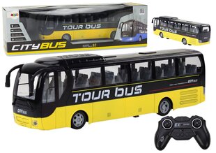 Туристический автобус на дистанционном управлении со световыми эффектами, желтый цена и информация | Развивающий мелкую моторику - кинетический песок KeyCraft NV215 (80 г) детям от 3+ лет, бежевый | kaup24.ee