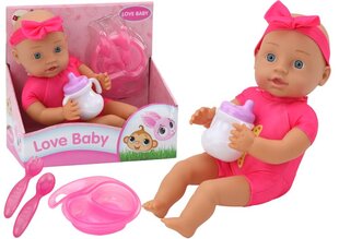 Beebinukk koos aksessuaaride ja roosa riietusega Lean Toys hind ja info | Tüdrukute mänguasjad | kaup24.ee