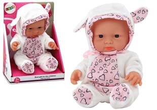Valge riietusega beebinukk Lean Toys hind ja info | Tüdrukute mänguasjad | kaup24.ee