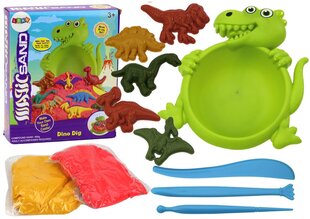 Maagiline kineetiline liiv dinosauruse kujuga, 6 tk. hind ja info | Arendavad mänguasjad | kaup24.ee