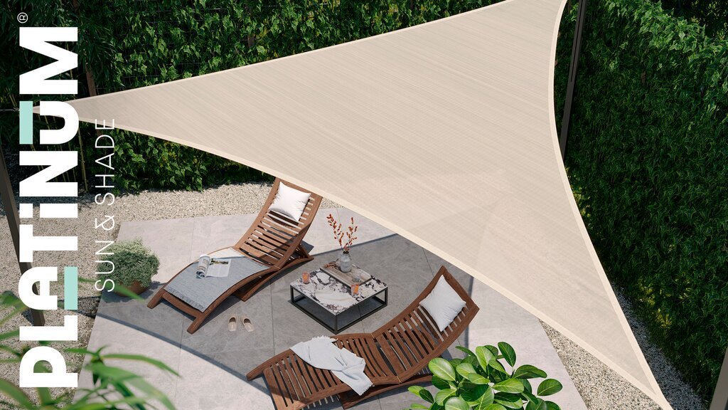 Kolmnurkne varjupurje Platinum Sun & Shade Coolfit 360x360x360cm, roheline цена и информация | Päikesevarjud, markiisid ja alused | kaup24.ee