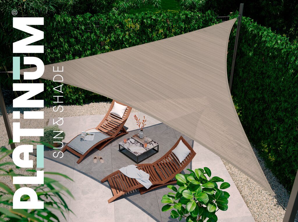 Kolmnurkne varjupurje Platinum Sun & Shade Coolfit 360x360x360cm, roheline цена и информация | Päikesevarjud, markiisid ja alused | kaup24.ee