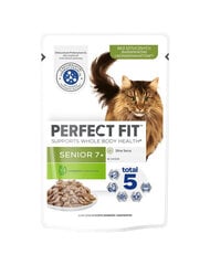 Консервы для кошек Perfect Fit Senior 7+ с индейкой и морковью, 12х85 г цена и информация | Кошачьи консервы | kaup24.ee