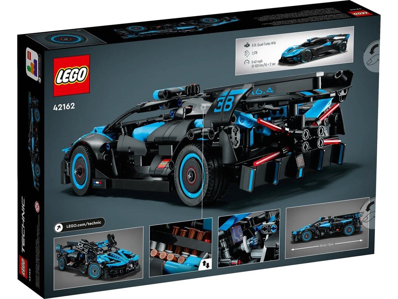 42162 LEGO® TECHNIC Bugatti Bolide Agile Blue цена и информация | Klotsid ja konstruktorid | kaup24.ee