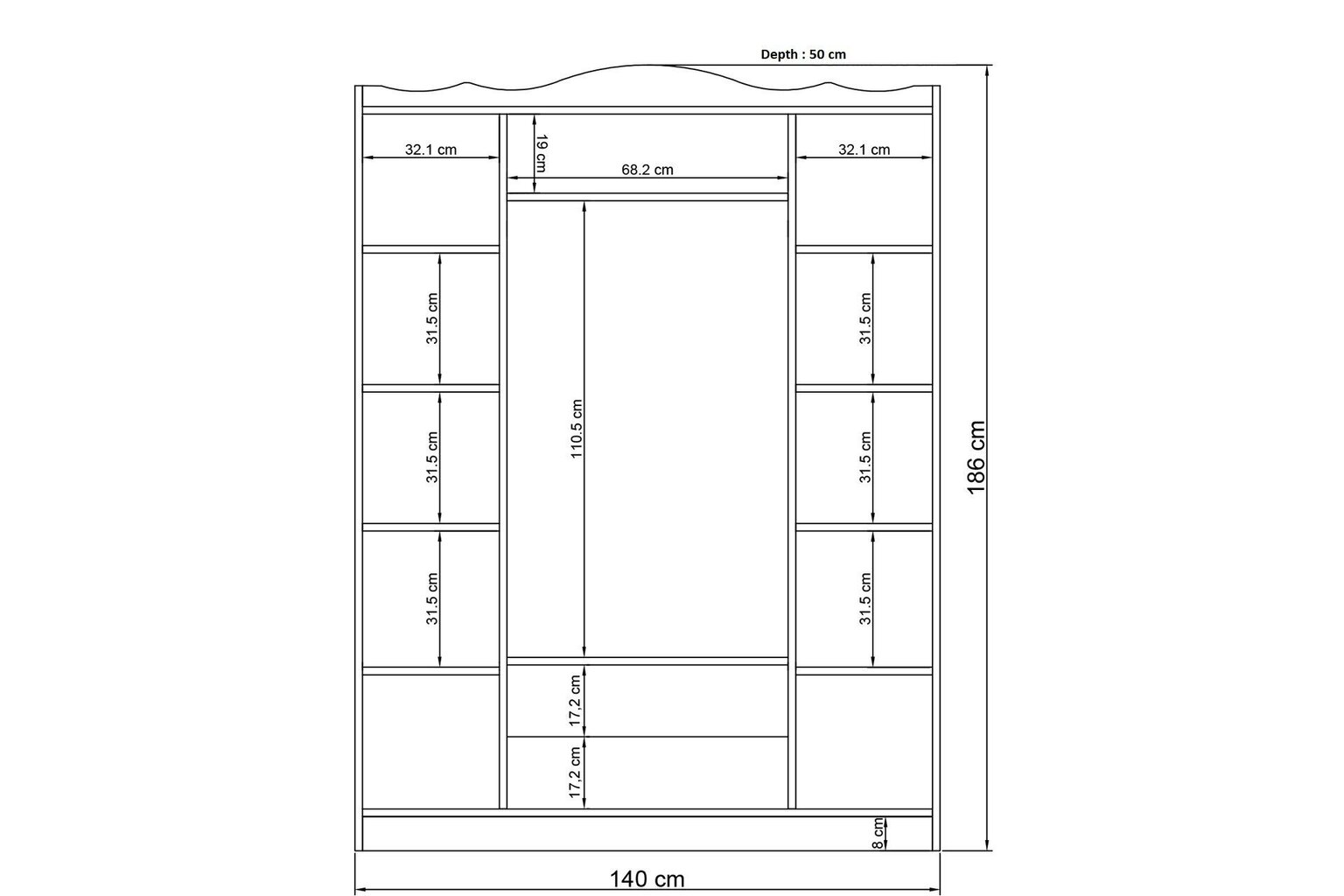 Kapp Kalune Design Bahar 624, hall hind ja info | Kapid | kaup24.ee