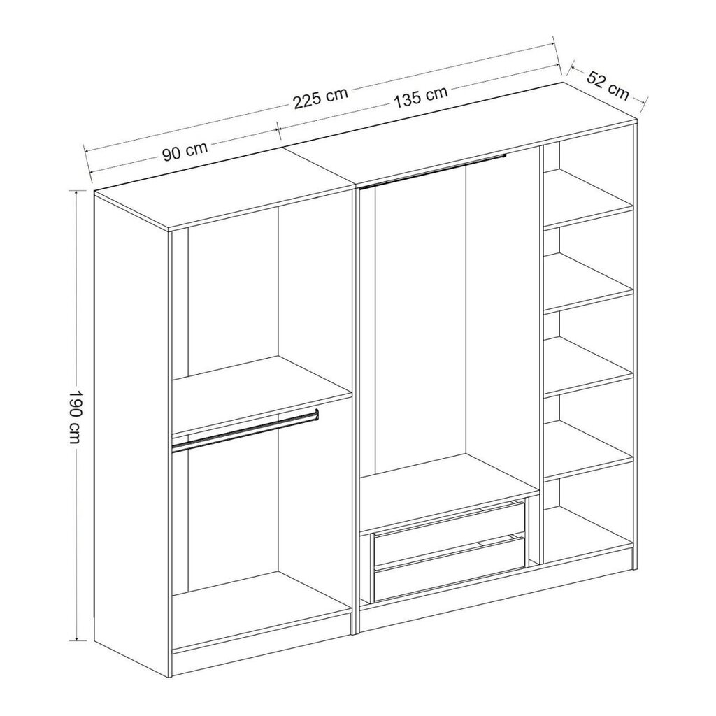 Kapp Kalune Design Kale 190, valge цена и информация | Kapid | kaup24.ee