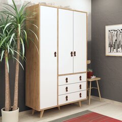 Kapp Kalune Design Franky, valge/pruun цена и информация | Шкафы | kaup24.ee