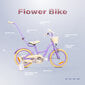 Flower Bike jalgratas tüdrukule 16'', lilla цена и информация | Jalgrattad | kaup24.ee