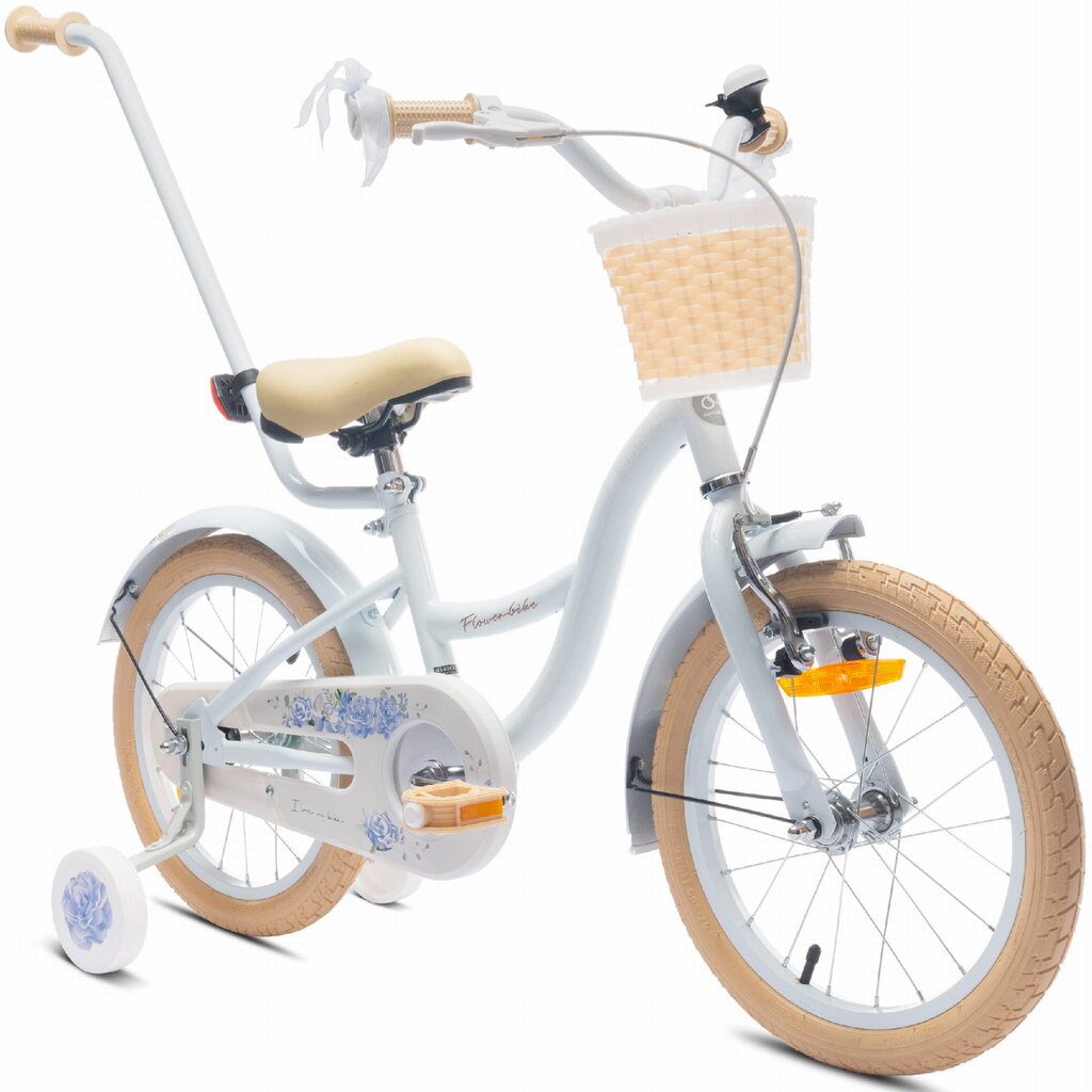 Flower Bike Jalgratas tüdrukule 16'', sinine hind ja info | Jooksurattad | kaup24.ee