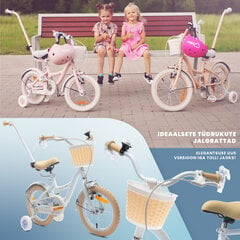 Jalgratas tüdrukule Flower Bike 14, sinine hind ja info | Jooksurattad | kaup24.ee