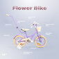 Jalgratas tüdrukule Flower Bike 14, lilla hind ja info | Jalgrattad | kaup24.ee