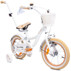Велосипед для девочки 14 дюймов Цветочный велосипед Ветерок бело-бежевый Sun Baby цена и информация | Балансировочные велосипеды | kaup24.ee