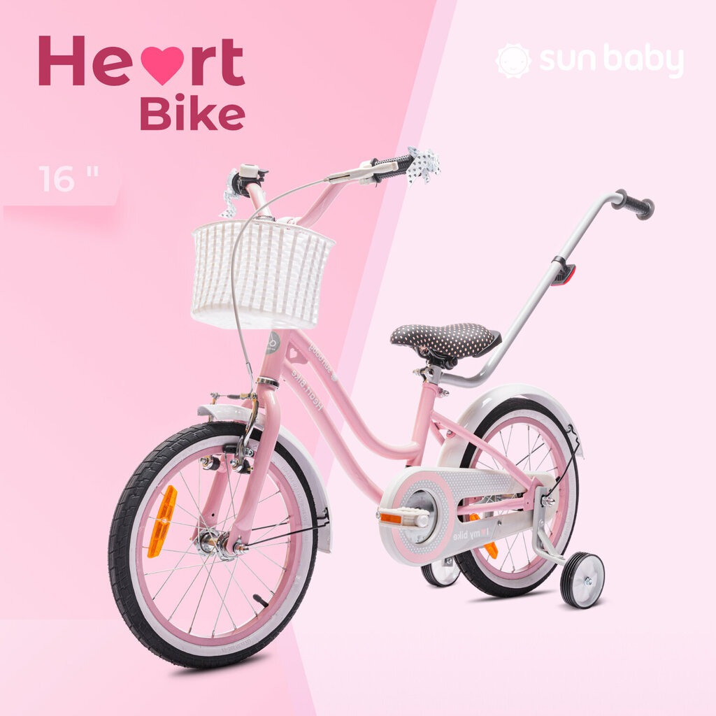 16-tolline tüdrukute jalgratas Heart Bike, roosa цена и информация | Jalgrattad | kaup24.ee