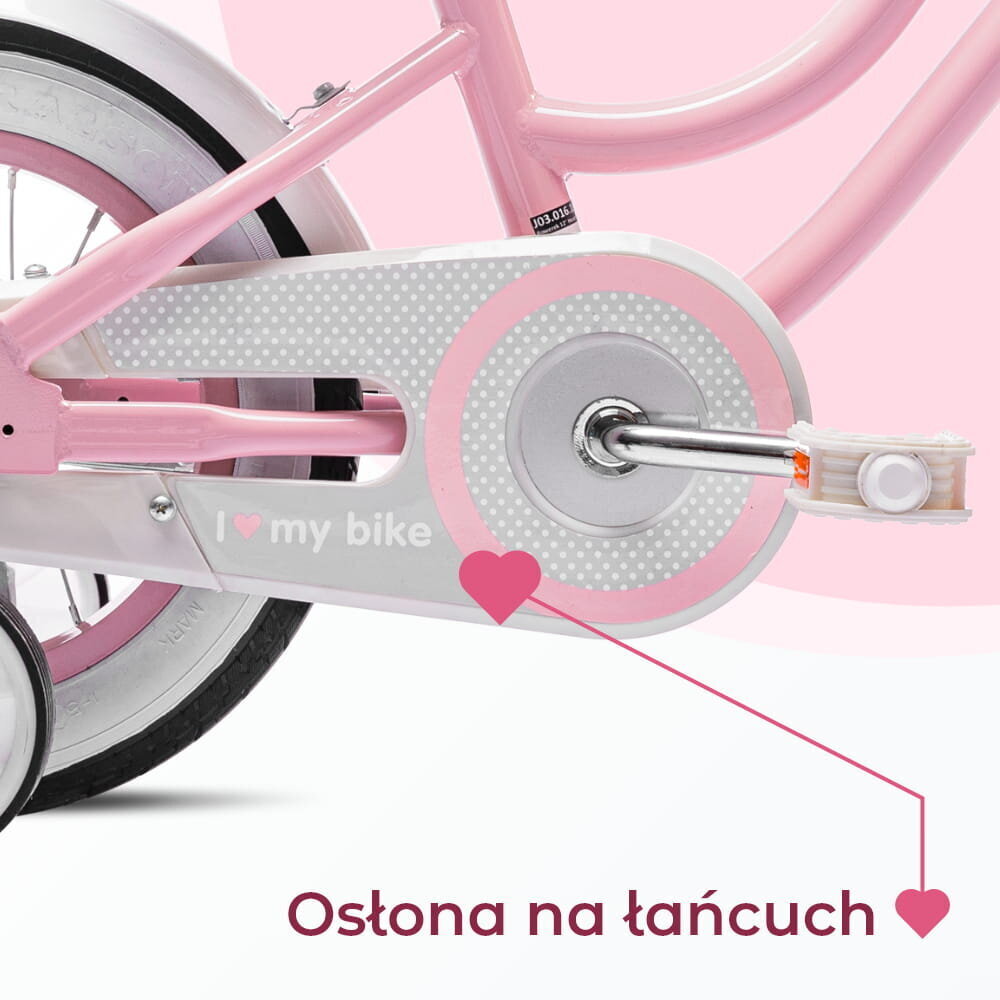 16-tolline tüdrukute jalgratas Heart Bike, roosa цена и информация | Jalgrattad | kaup24.ee