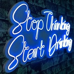 Wallity sienų dekoracija Stop Thinking Start Drinking, 34 cm цена и информация | Детали интерьера | kaup24.ee