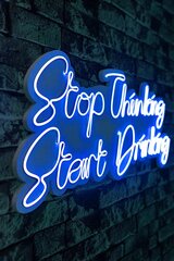 Wallity sienų dekoracija Stop Thinking Start Drinking, 34 cm hind ja info | Sisustuselemendid | kaup24.ee