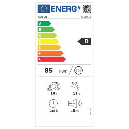 Gorenje GV643D60 hind ja info | Nõudepesumasinad | kaup24.ee