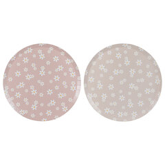 Бумажные тарелки розовые с ромашками, 22см, 8 шт. цена и информация | Праздничная одноразовая посуда | kaup24.ee