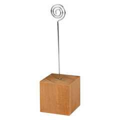 Metallist lauanumbrihoidja puidust alusega, H-10cm, 4 tk hind ja info | Peokaunistused | kaup24.ee