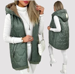 Naiste vest Ivona, khaki цена и информация | Женские жилеты | kaup24.ee