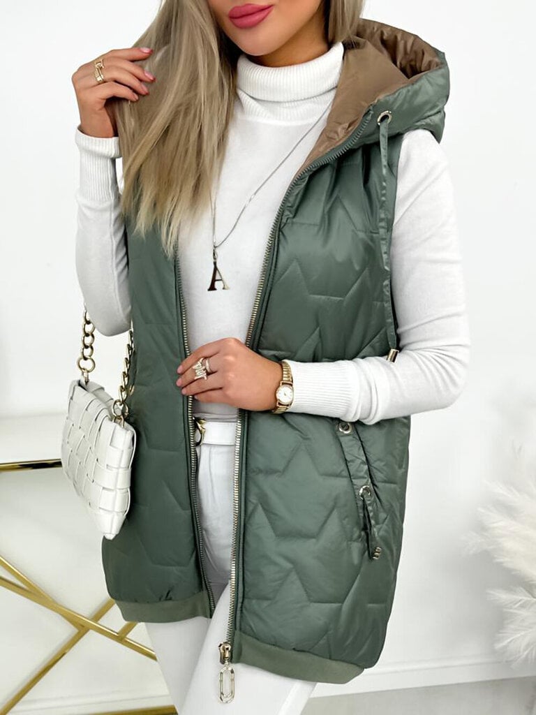 Naiste vest Ivona, khaki hind ja info | Naiste vestid | kaup24.ee