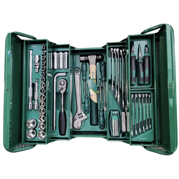 Tööriistakast Sata tööriistadega, 70 tk hind ja info | Käsitööriistad | kaup24.ee