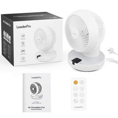 Ventilaato​r LeaderPro kaugjuhtimispuldiga, valge цена и информация | Вентиляторы | kaup24.ee