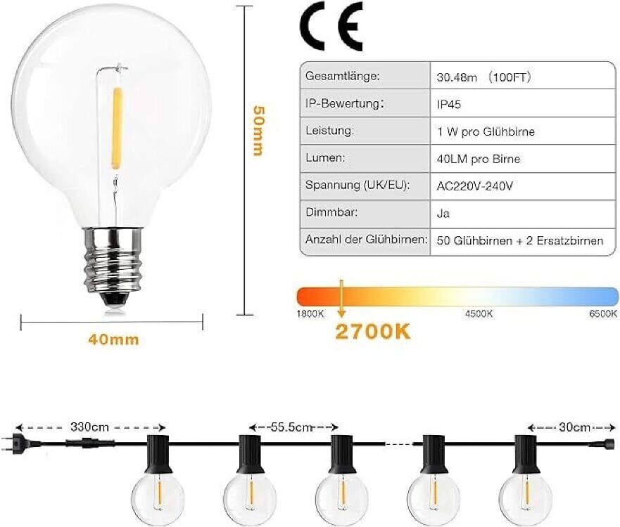 LED - valguskett Gpatio, 30m цена и информация | Jõulutuled | kaup24.ee