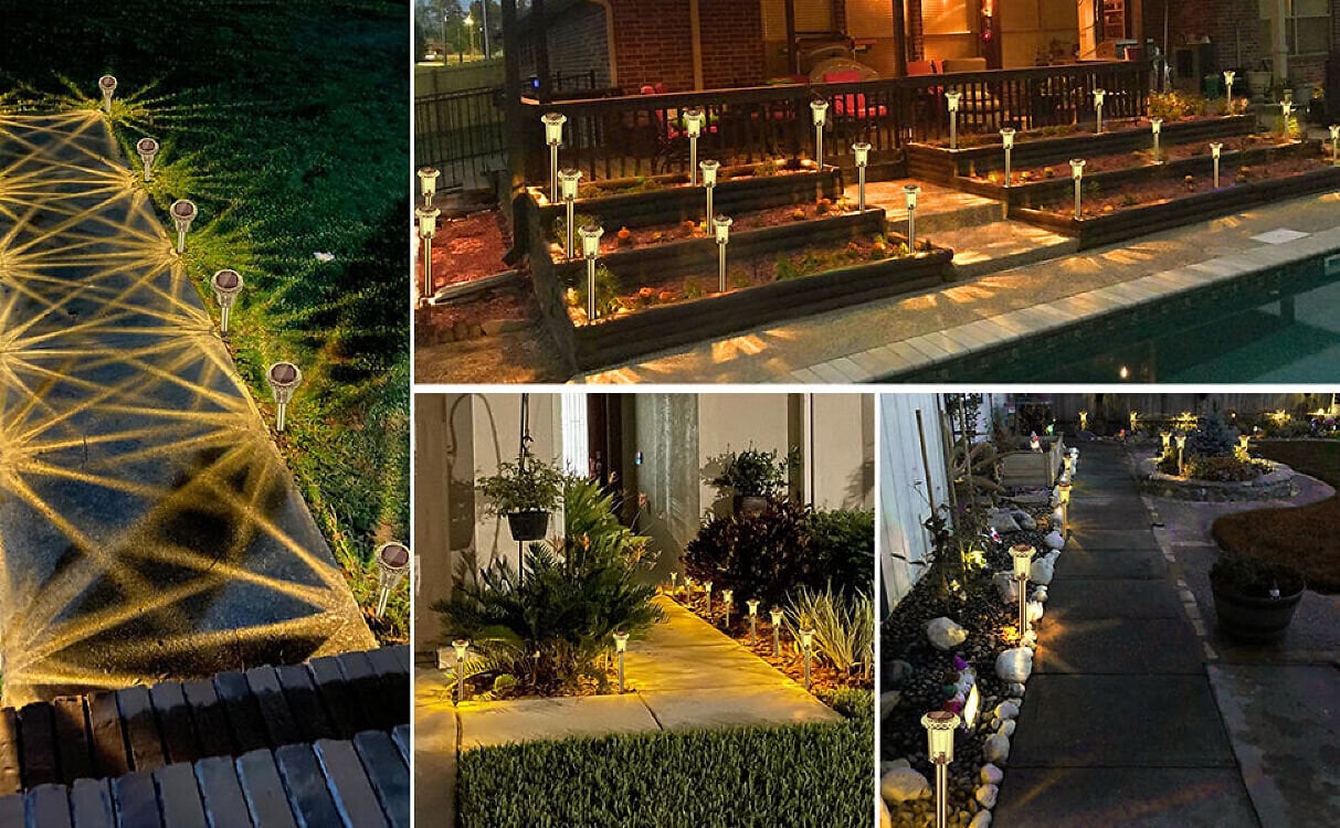 Päikespaneeliga aialambid aiavalgustid, 12 tk hind ja info | Aia- ja õuevalgustid | kaup24.ee