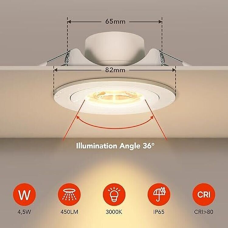 LED süvistatavad allvalgustid Orein, 6tk цена и информация | Süvistatavad ja LED valgustid | kaup24.ee