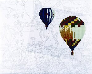 Maal lõuendile ja teemantmosaiikkomplekt Air Balloon, 400x500mm цена и информация | Алмазная мозаика | kaup24.ee