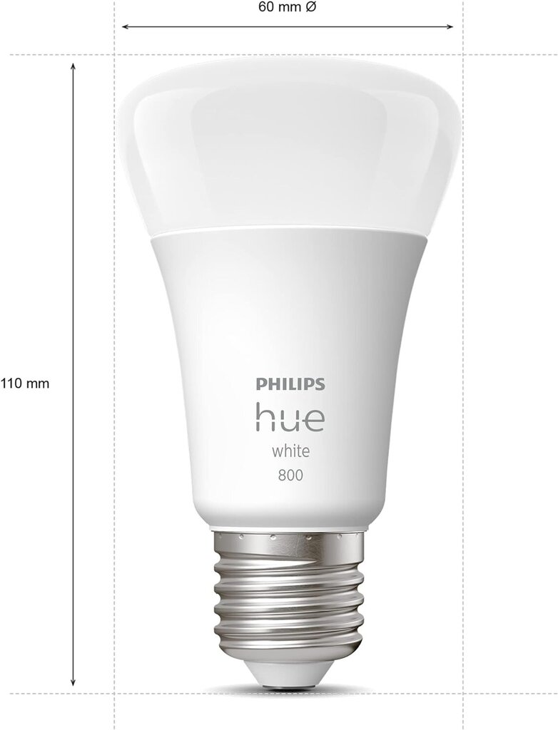 Philips Hue White E27 lamp, 806 lm hind ja info | Lambipirnid, lambid | kaup24.ee