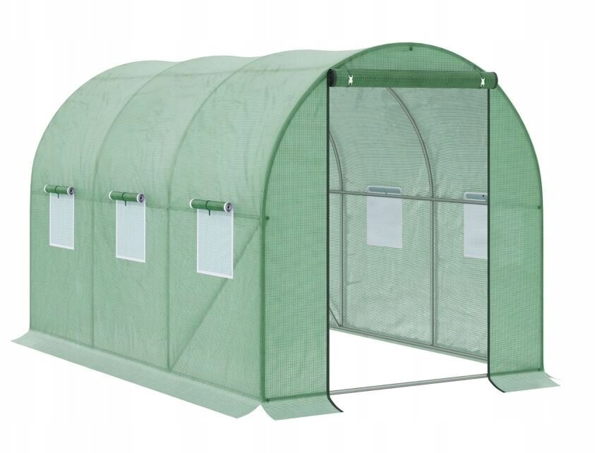 Tunnel-aia kasvuhoone Go Garden 6 m² 300x200x200 cm, roheline цена и информация | Kasvuhooned | kaup24.ee