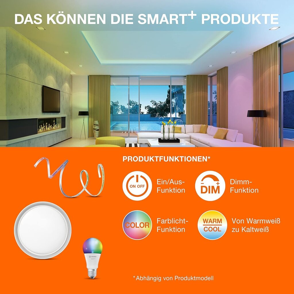 Smart LED pirn koos Wi-Fi tehnoloogiaga, E27, hämardatav, RGB värvid, Alexa, Google ja rakenduste juhtimine hind ja info | Lambipirnid, lambid | kaup24.ee