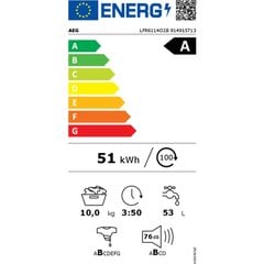 Стиральная машина Aeg LFR6114O2B Белый 10 kg 1400 rpm 60 cm цена и информация | Стиральные машины | kaup24.ee