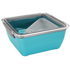 Разборная коробка для завтрака с вилкой, 2.6 л, синяя цена и информация | Посуда для хранения еды | kaup24.ee